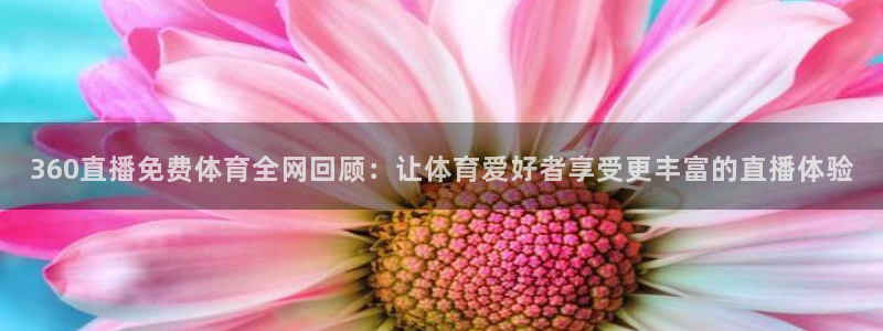 360直播吧_足球直播雨燕：360直播免费体育全网回顾：让体育爱好者享受更丰富的直播体验